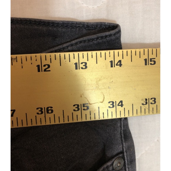 Loft Jeans Women's Size 27/4 Denim Faded Black Gray Modern Skinny Ankle Buttons - Picture 9 of 14